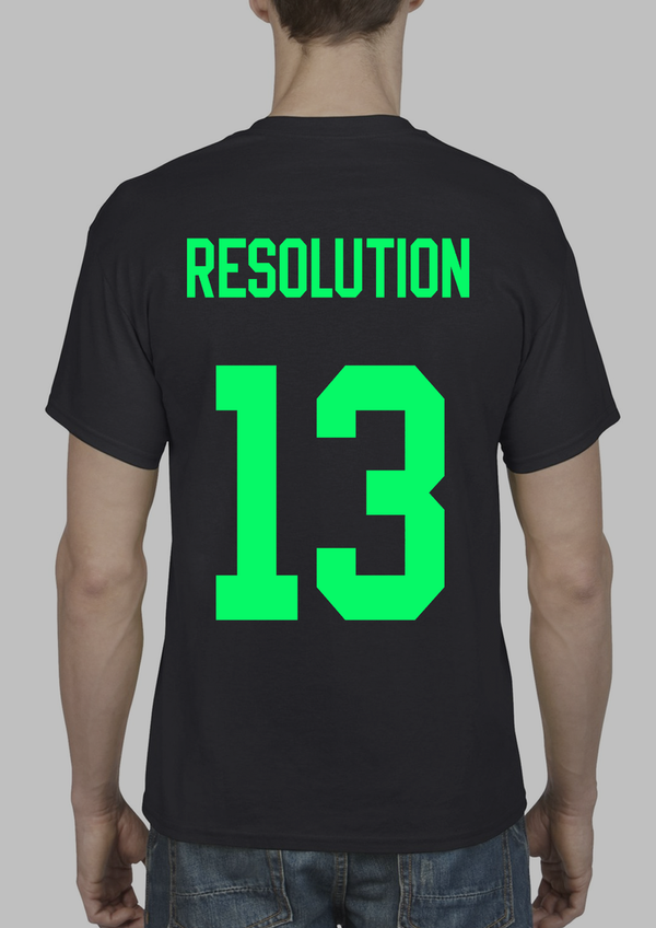 Resolution 13 - Green logo t-paita
